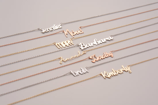 Gold plated online name chains